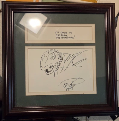 Boceto firmado por Erik Larsen Lizard ~ villano Spiderman Foto 1 de 4