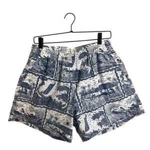 Dietrich Varez Collection Reyn Spooner Blue White Swim Trunk Shorts Large - Picture 1 of 9