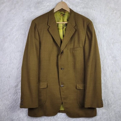 Blazer Abrigo Deportivo De Colección 42R Cricketeer For The Broadway Marrón Medio Forrado Foto 1 de 4