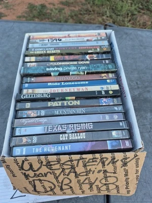 Western/war/action Movies 18 DVD Lot Green Berets Patton Wyatt Earp Hidalgo  Foto 1 de 4