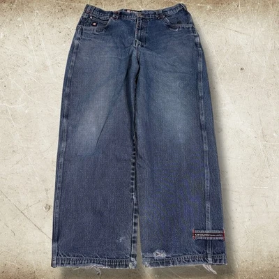 Vintage Chaps Ralph Lauren Denim Jeans Men 36x32 Blue Baggy Wide Leg Utility Y2K - Image 1 of 4