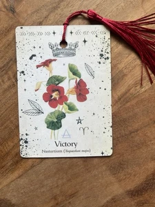 Green Witch Oracle Tarot Bookmark Botanical Garden Magick Card Deck #44 Victory - Picture 1 of 6