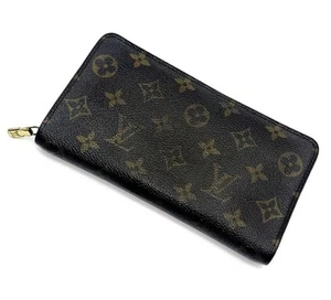 Louis Vuitton Cartera con Cremallera Monograma Bolso sin asas Se adapta al teléfono Zippy Auténtico Marrón - Imagen 1 de 16
