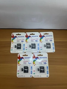 5X ADATA Premier 16GB microSD Memory Card C10 UHS-I NEW - Picture 1 of 2