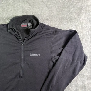 Marmot Polartec Pullover Sweater Herren Medium Schwarz Half Zip Fleece Oberteil - Bild 1 von 11
