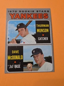 1970 Topps - 1970 Rookie Stars Thurman Munson, Dave McDonald #189 (RC) EX+ - Photo 1/11