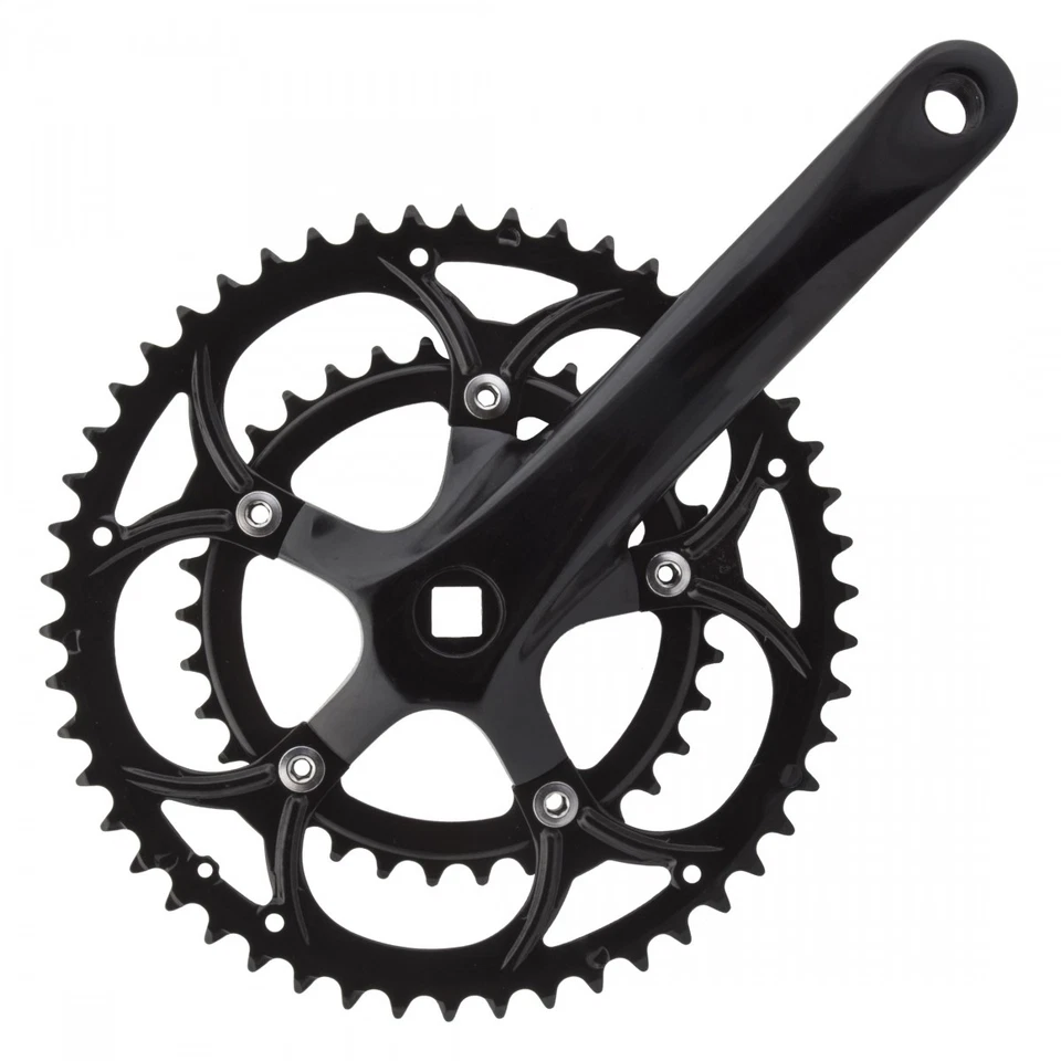 Sunlite 172.5mm Alloy Double Crankset 50/34t, 8-Speed Square Taper, JIS Road - image 1 of 1