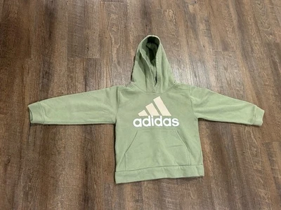 Adidas Sudadera con Capucha Juvenil Talla 6 Verde Logo Gráfico Estampado Chaqueta Manga Larga Con Capucha Foto 1 de 4