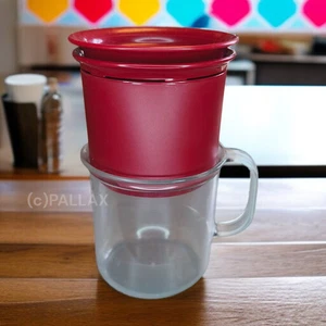 TUPPERWARE C09 ARO-MAX KAFFEE-BEREITER TEE-BEREITER 350 ML ROT - Bild 1 von 2