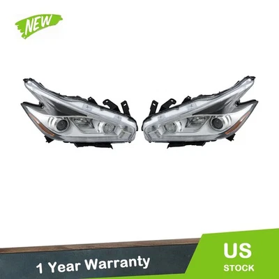 For Nissan Murano 2015 2016 2017 2018 Halogen Pair Headlights Headlamps LED DRL Foto 1 de 4