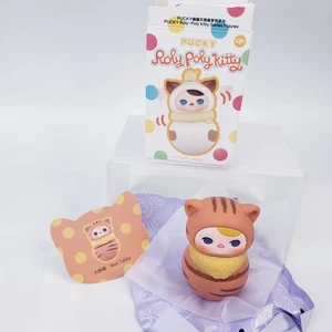 POP MART PUCKY Roly Poly Kitty Caja Ciega Figura Confirmada ROJO ATIGRADO - Imagen 1 de 4