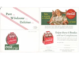 Vintage Coca-Cola Card & Coupon | 1940's Advertising Collectible Coke Soda - Picture 1 of 1