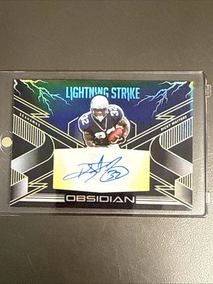 2020 Obsidian Ricky Waters Yellow Electric Etch Lightning Strike Auto /25 Seattl - Image 1 of 4