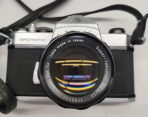 Pentax Spotmatic SP 35mm Film SLR Camera Kit – Tested – 3 Lenses, Case & Extras - Picture 1 of 24