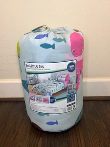 Blue & Pink Mermaid Bed-in-a-Bag Kids Bedding Set TWIN 5 Pc Set NEW - Picture 1 of 5