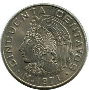 50 CENTAVOS 1971 MEXICO Coin #AH519.5U - Picture 1 of 3