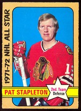 1972 73 OPC O PEE CHEE #249 PAT STAPLETON VG-EX CHICAGO BLACKHAWKS HOCKEY CARD