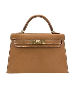 HERMES MINI KELLY II HANDBAG Gold 2025 BNIB SELLIER 20 BAG GHW EPSOM K STAMP - Picture 1 of 12
