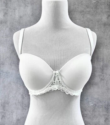 Sujetador convertible SO Soft-Lift talla 36C blanco 9 formas de usar ribete de encaje nuevo con etiquetas Foto 1 de 4