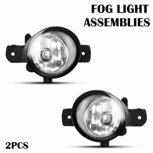 1 Pair Clear Fog Lights Fit For NISSAN Altima Sentra Maxima Rogue Infiniti QX60 - Picture 1 of 12