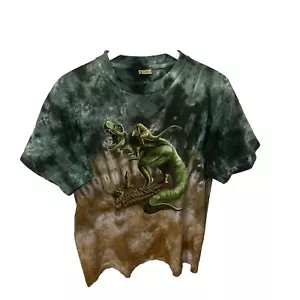 T-shirt vintage Museum of Natural History dinosaur cravatta tie tintura punto singolo taglia L - Foto 1 di 15