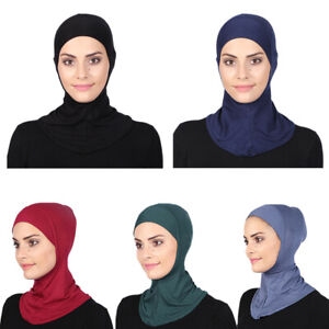 Women Muslim Islamic Inner Hat Under Scarf Neck Cover Hijab Bonnet Headscarf Cap