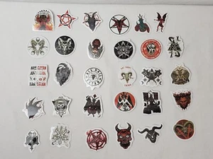 Baphomet Sticker Packs ( 50 stickers per a pack) Evil Satan Death Skate Laptop - Picture 1 of 2