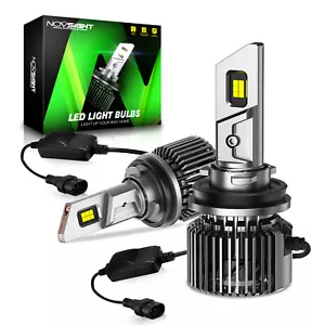 NOVSIGHT H11 LED Headlights Low Beam Bulbs Kit Super Bright 6500K White 22000LM - Picture 1 of 14