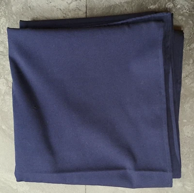 Navy Blue, VTG Fabric Table Skirt Hemmed 29 1/4" x 152", 3.5 yds - Image 1 of 2