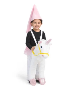 Costume bambina peluche unicorno festa step-in bambina - Foto 1 di 3
