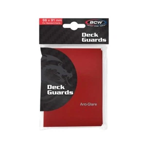 5 packs of 50 (250) BCW Red Double Matte Deck Guard Standard Sized Card Sleeves - Picture 1 of 6
