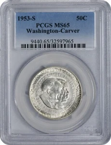 1953-S Washington-Carver Commemorative Silver Half MS65 PCGS - Picture 1 of 1