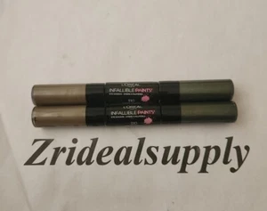 L'OREAL INFALLIBLE PAINTS EYE SHADOW 310 ARMY CAMO PACK OF 2 - Picture 1 of 2