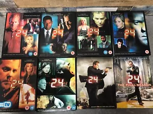 Full Set Of Kiefer Sutherland's 24 On DVD Seasons 1-8  ~ *Note 2 Outers Missing* - Picture 1 of 6