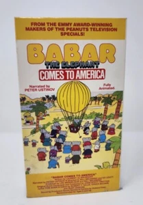 VTG Babar The Elephant Comes To America VHS Tape - Imagen 1 de 2