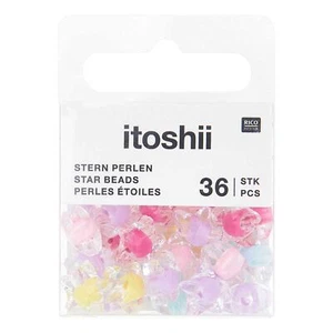 Rico Design itoshii Juego de Cuentas Estrellas 36 Piezas 11x11mm Joyería Artesanía Perlas - Imagen 1 de 2