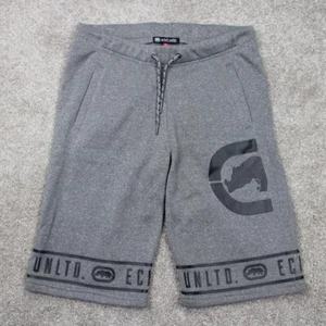 Ecko UNLTD Sweat Shorts Mens Small Gray Drawstring Polyester w/ 12" inseam - Picture 1 of 11