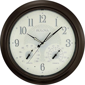 C4813 Weather Master Wanduhr, Bronze-Finish, 18", schwarz - Bild 1 von 12