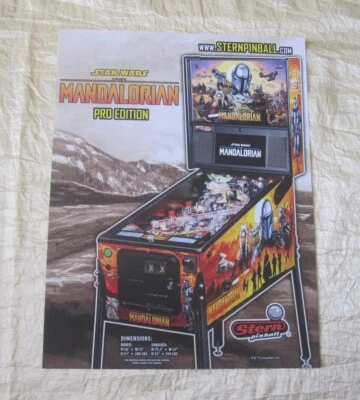 2021 STERN THE MANDALORIAN PRO PINBALL FLYER - Image 1 of 2