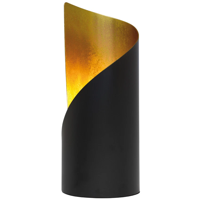 Tischleuchte Tischlampe FRANK einflammig E14 max. 25W schwarz gold  REALITY - Bild 1 von 2