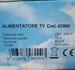 Alimentatori stabilizzati connessione a morsetto 83960 12V - Foto 1 di 1