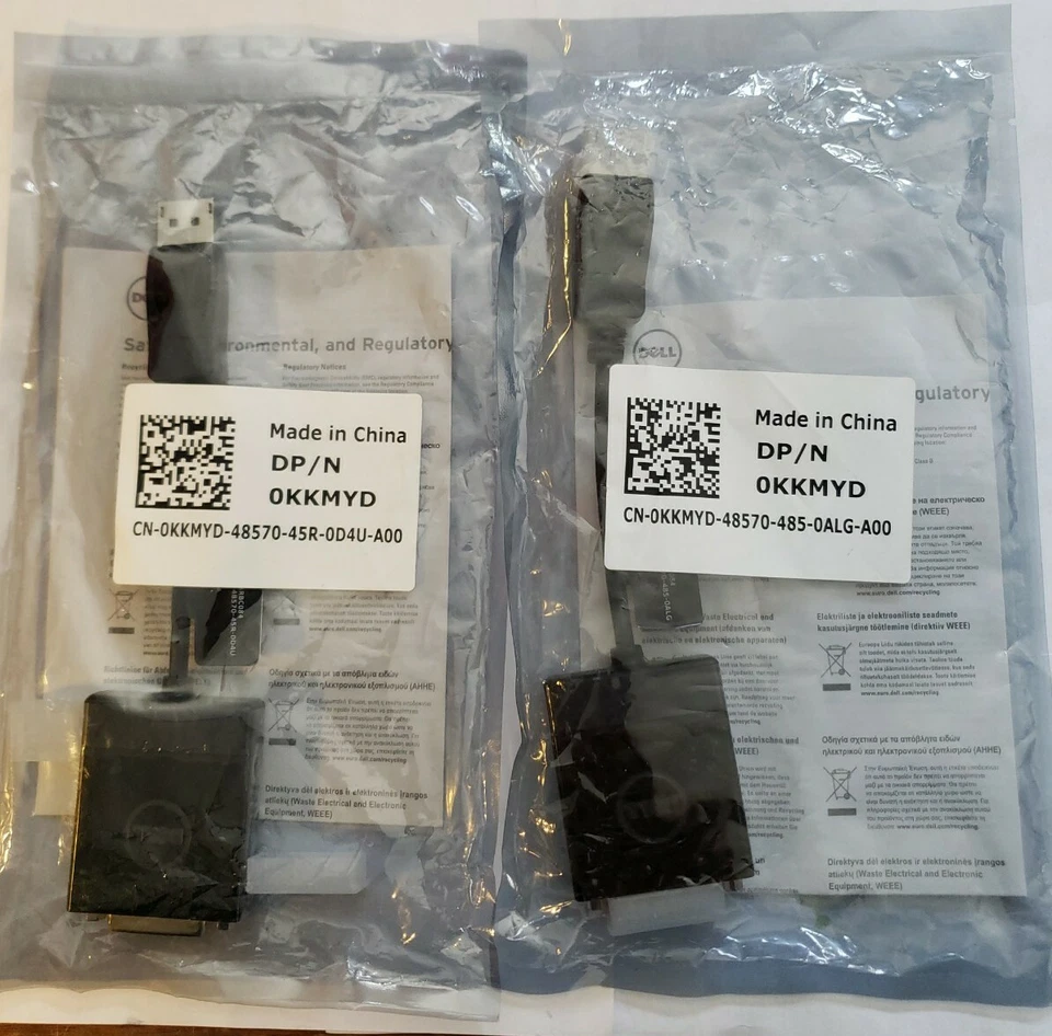 DisplayPort to DVI Single Link Adapter DP/N: 0KKMYD - Image 1 of 1