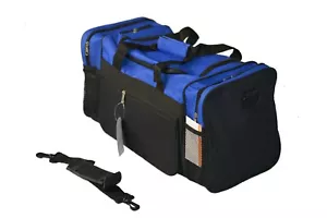 Zippered Duffle Bag / Suitcase Sport Luggage BLUE NEW ,20" 40 LB Capacity - Picture 1 of 2