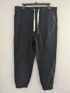 ZARA Linen Light Collection Linen Blend Joggers Women's Size Large Black - Picture 1 of 8