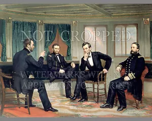 Impresión 16x20 Pacificadores 1865 Sherman Grant Lincoln Porter Civil War por Healy - Imagen 1 de 1