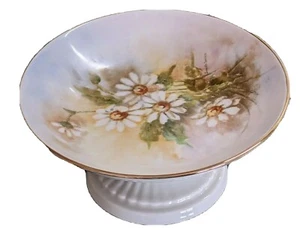 Bavarian white china hand-painted serving bowl daisy pattern by Seltmann Weiden - Picture 1 of 8