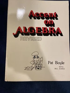 Accent on Algebra Revised Paperback Work Book Pat Boyle 1977 with Solutions - Foto 1 di 12