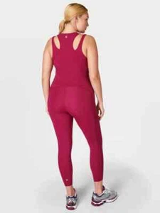 Sweaty Betty Power Contour Workout Tank Top In Vamp Red XL BNWT RRP £60 - Picture 1 of 6
