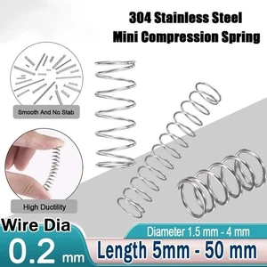 Micro Miniature Small Compression Spring 304 Stainless Steel Wire Diameter 0.2mm - Picture 1 of 9