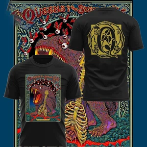 Queens of the Stone Age World Tour 2025 In Columbus Black Tshirt All S-4XL - Picture 1 of 5